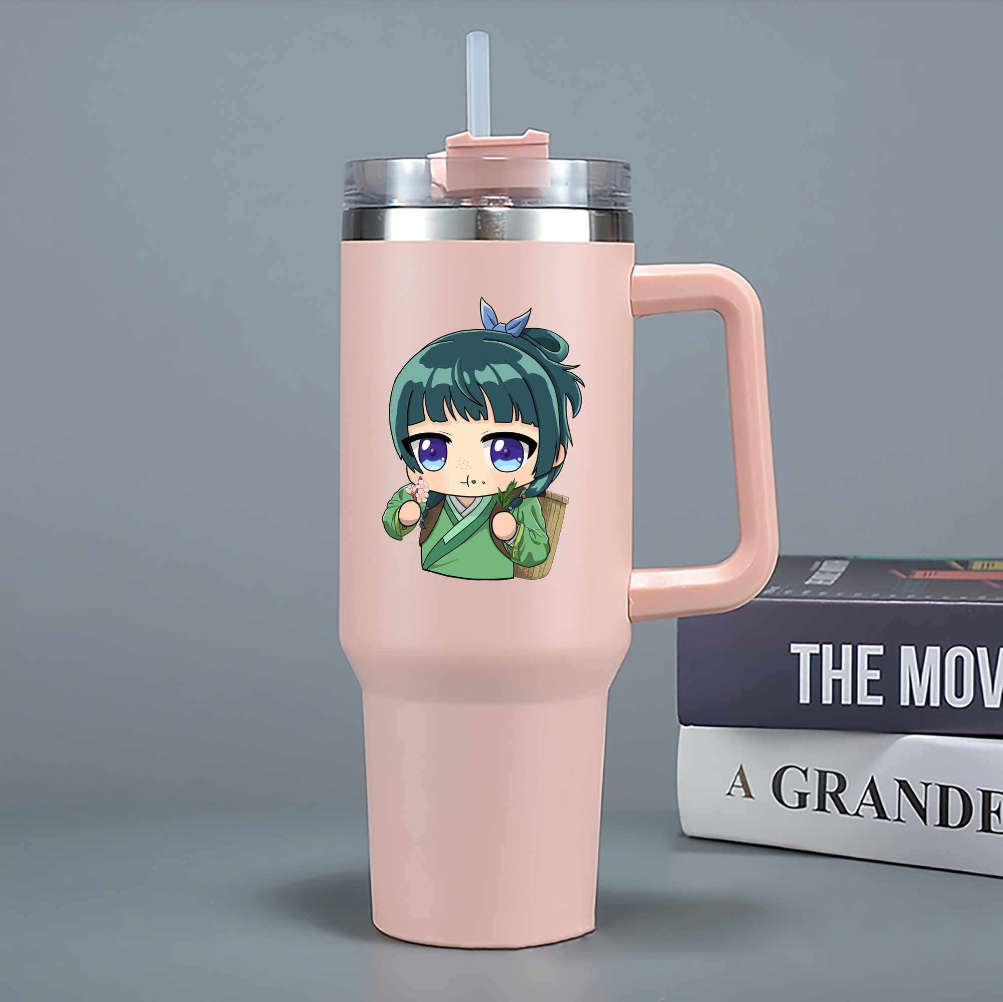 （画像用） 薬屋のひとりごと The Apothecary Diaries 1200mL車用タンブラー - クリスタルステッカー（プラスチックストロー付き）